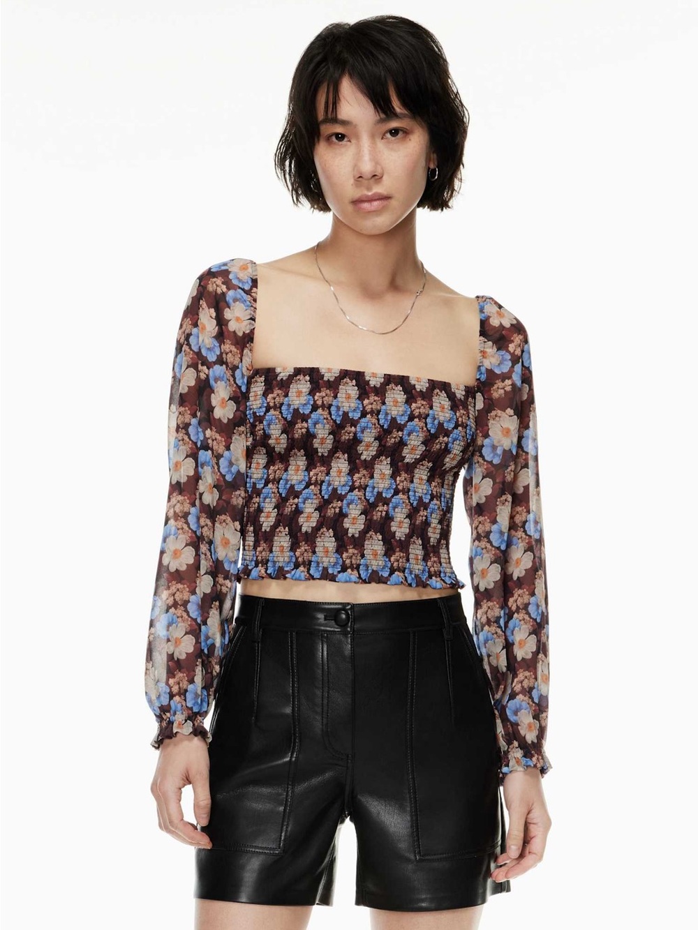 Wilfred Saga Long Sleeve Floral Blouse L